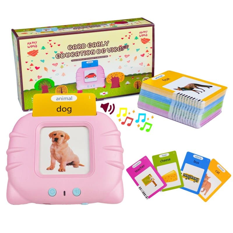 Happy World Arabic & English Talking Flash Card Learning Set – Pink
