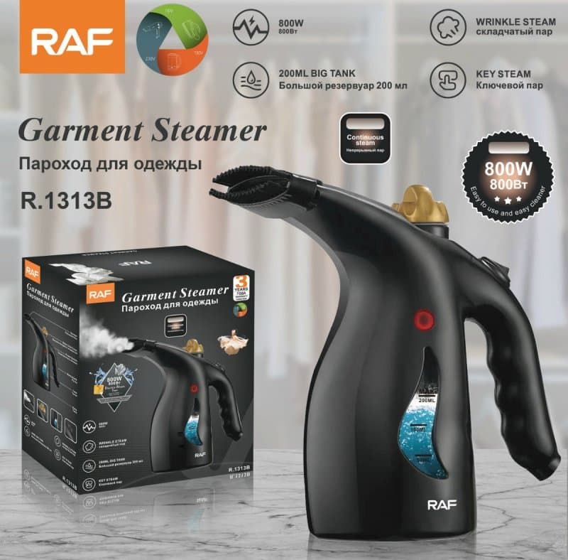 RAF R.1313B Handheld Garment Steamer – 800W, 200ml